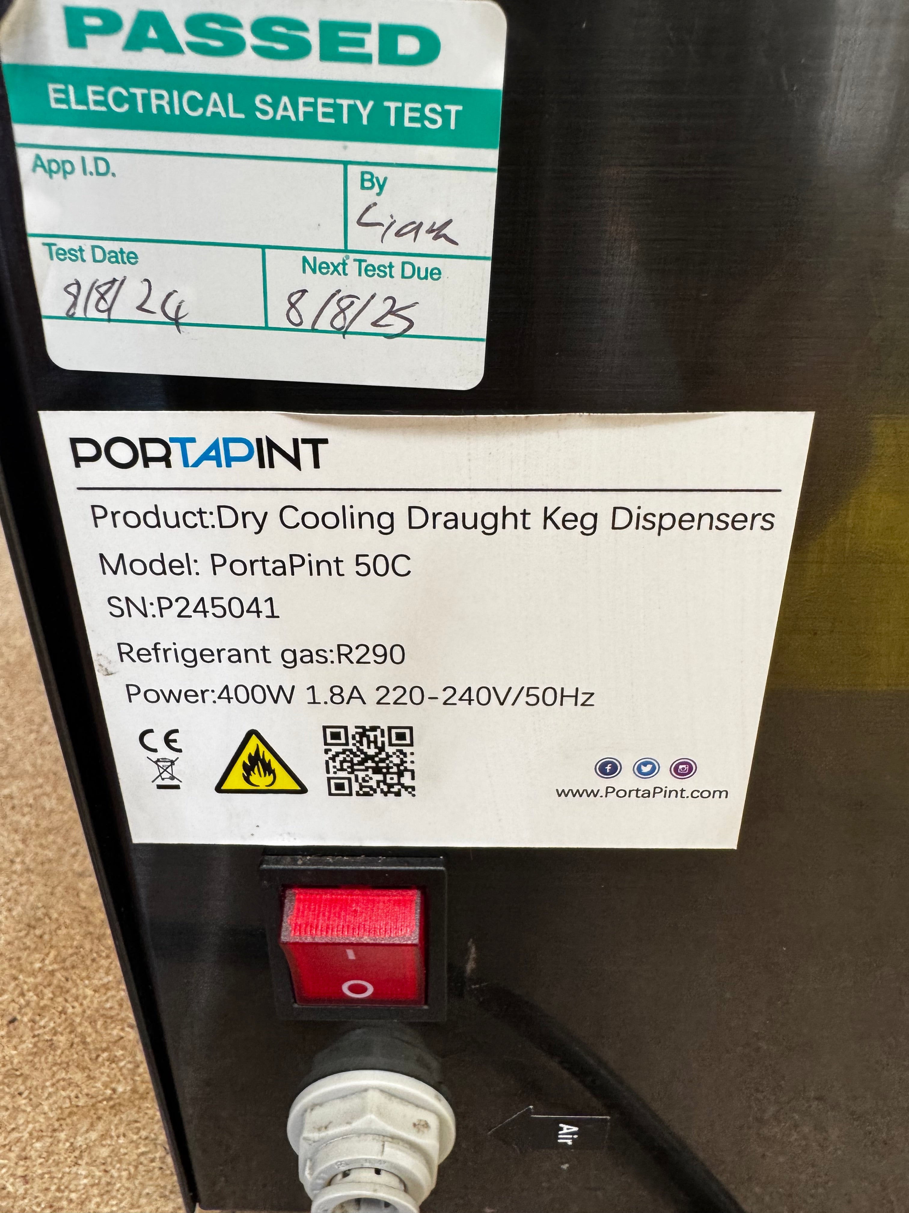 PortaPint 50C Beer Dispenser ExRental Dual Tap Unit