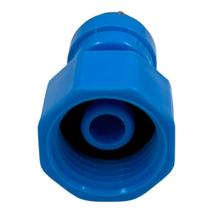 Keg coupler fitting - Gas/Product 3/8" x 1/2" female adaptor (Blue)