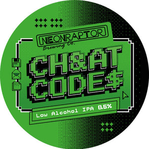Neonraptor Brewing - Cheat Codes - Low Alcohol IPA - 30L Keykeg
