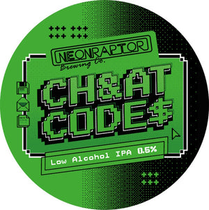 Neonraptor Brewing - Cheat Codes - Low Alcohol IPA - 30L Keykeg