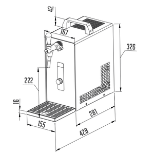 Lindr Pygmy 20/K Draught Dispenser - Green Line - National Mobile Bars