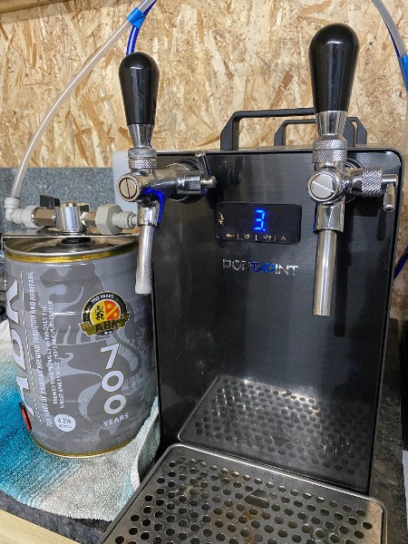 connect lindr to 5L keg