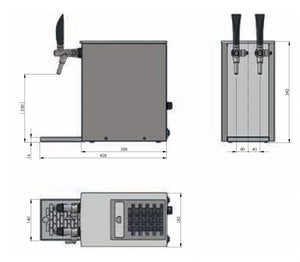 Lindr Pygmy 25/K (2 tap) Exclusive Draught Dispenser - National Mobile Bars